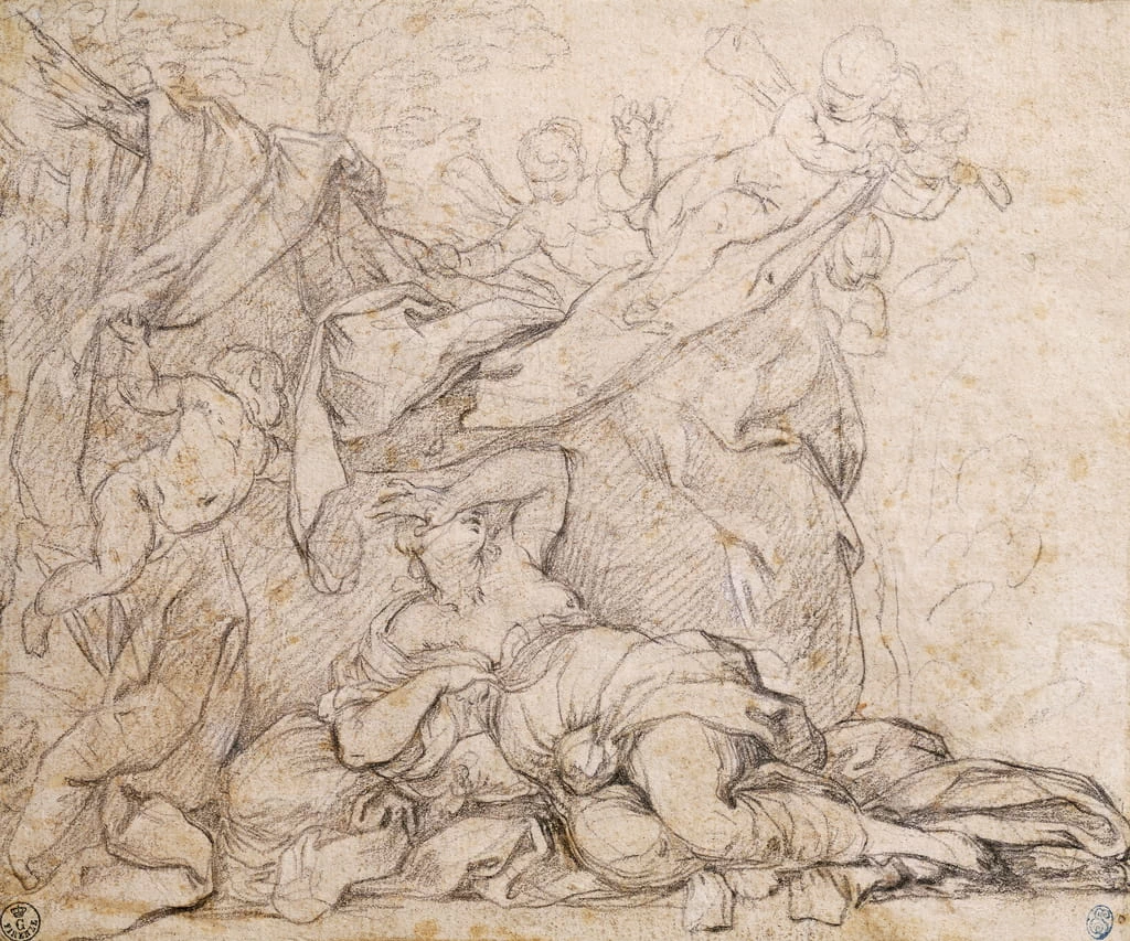 Studio di Venere per il Trionfo della Divina Provvidenza - Gabinetto dei Disegni e Stampe, Galleria Degli Uffizi, Firenze